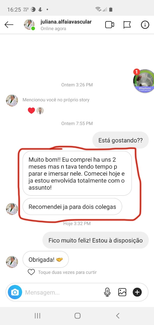 Testemunho de profissional de saúde sobre os resultados do curso de reembolso